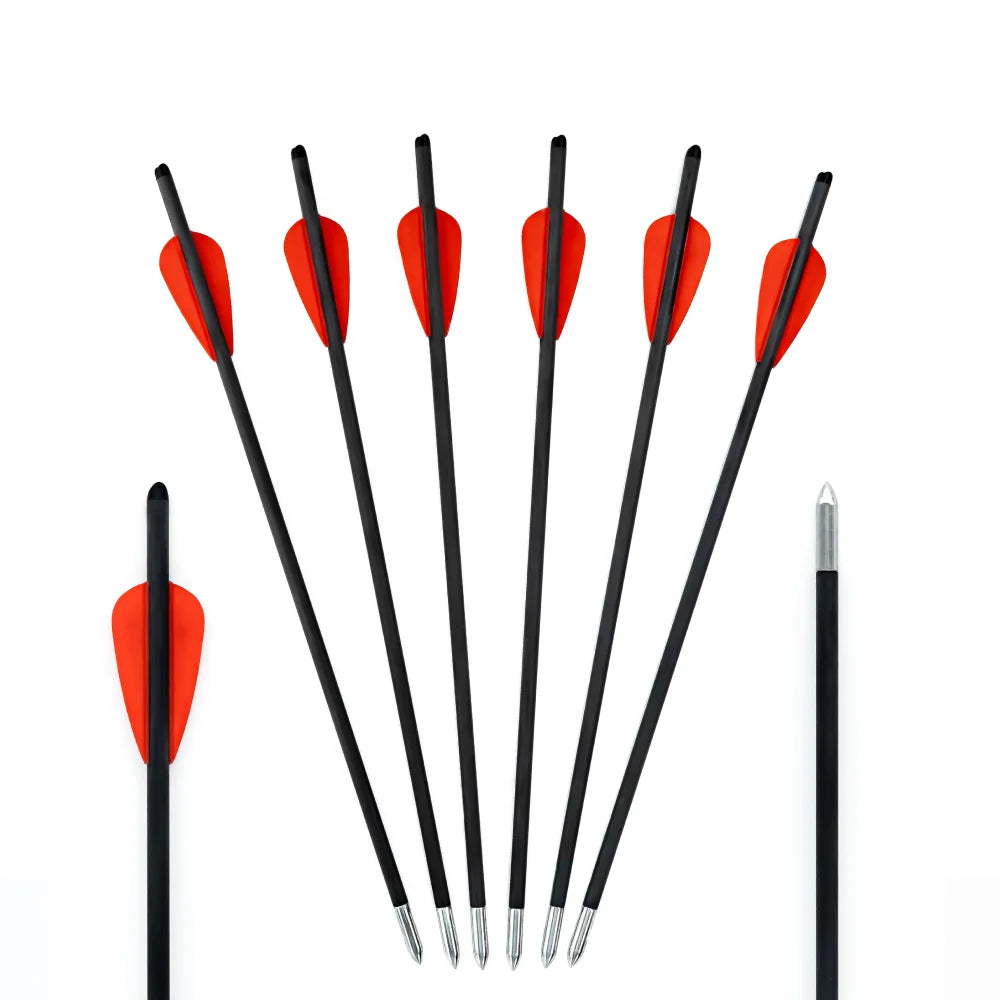 HUNTING CARBON BOLTS 12.8″ FOR PISTOL CROSSBOW BALLISTA BAT (PACK OF 6) - Vanguard Outdoors