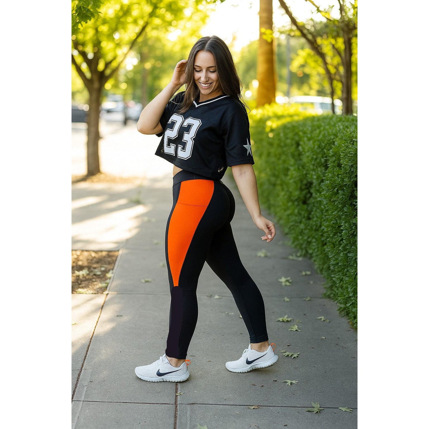 Tatumn - Orange Panel Leggings