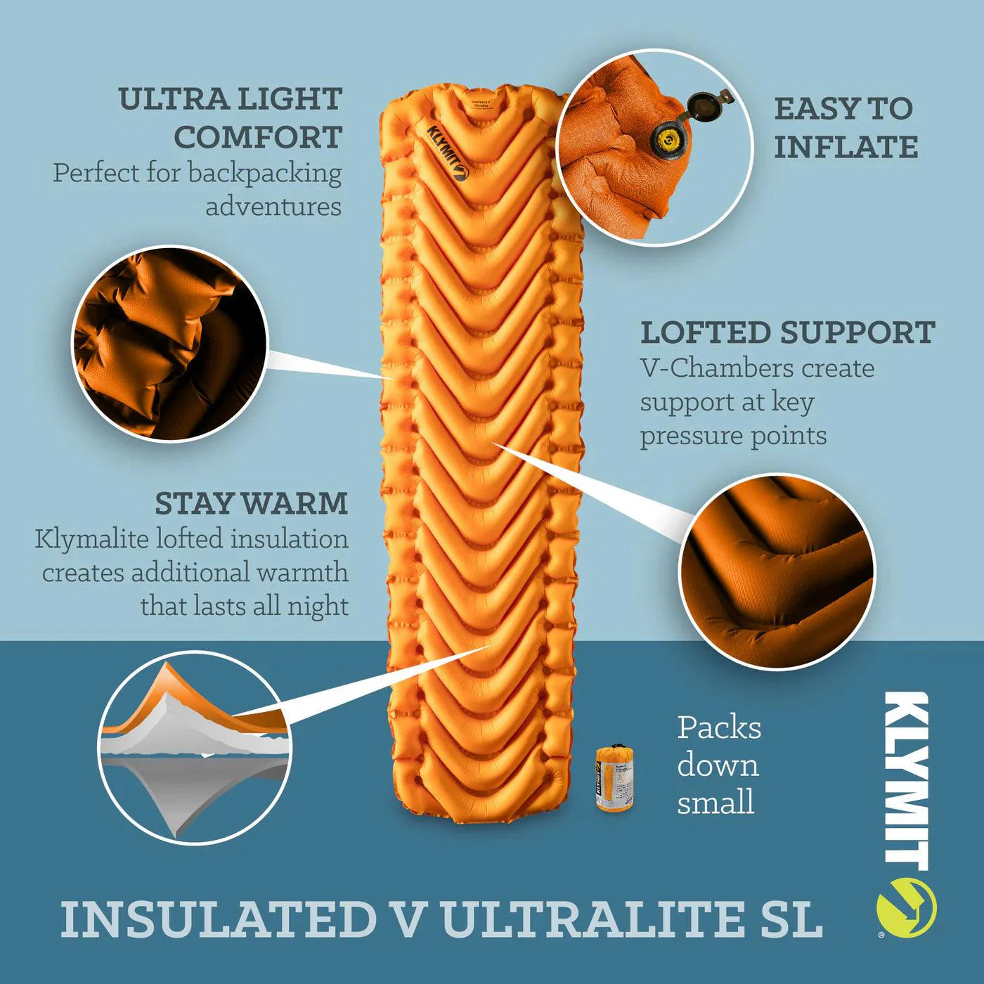 INSULATED V ULTRALITE SL™ SLEEPING PAD