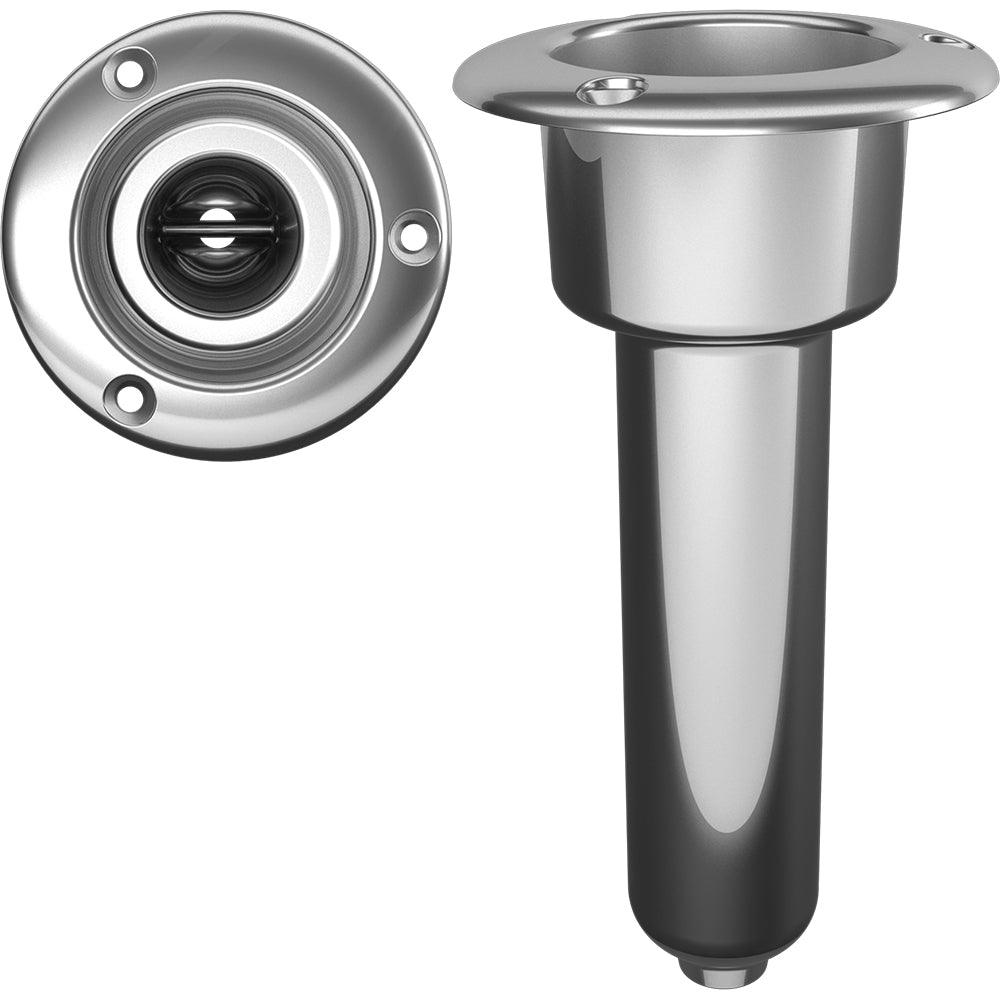 Mate Series Stainless Steel 0 Rod Cup Holder - Drain - Round Top