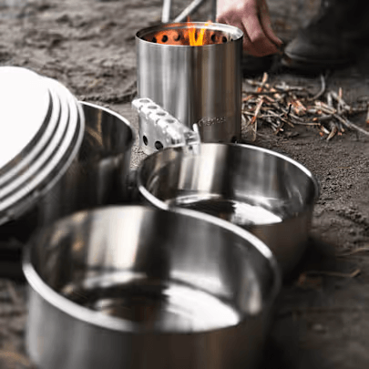 Solo Stove Pot 900/1800/4000 Stainless Steel Companion Pots | Designed for use with Lite/Titan/Campfire Solo Stoves
