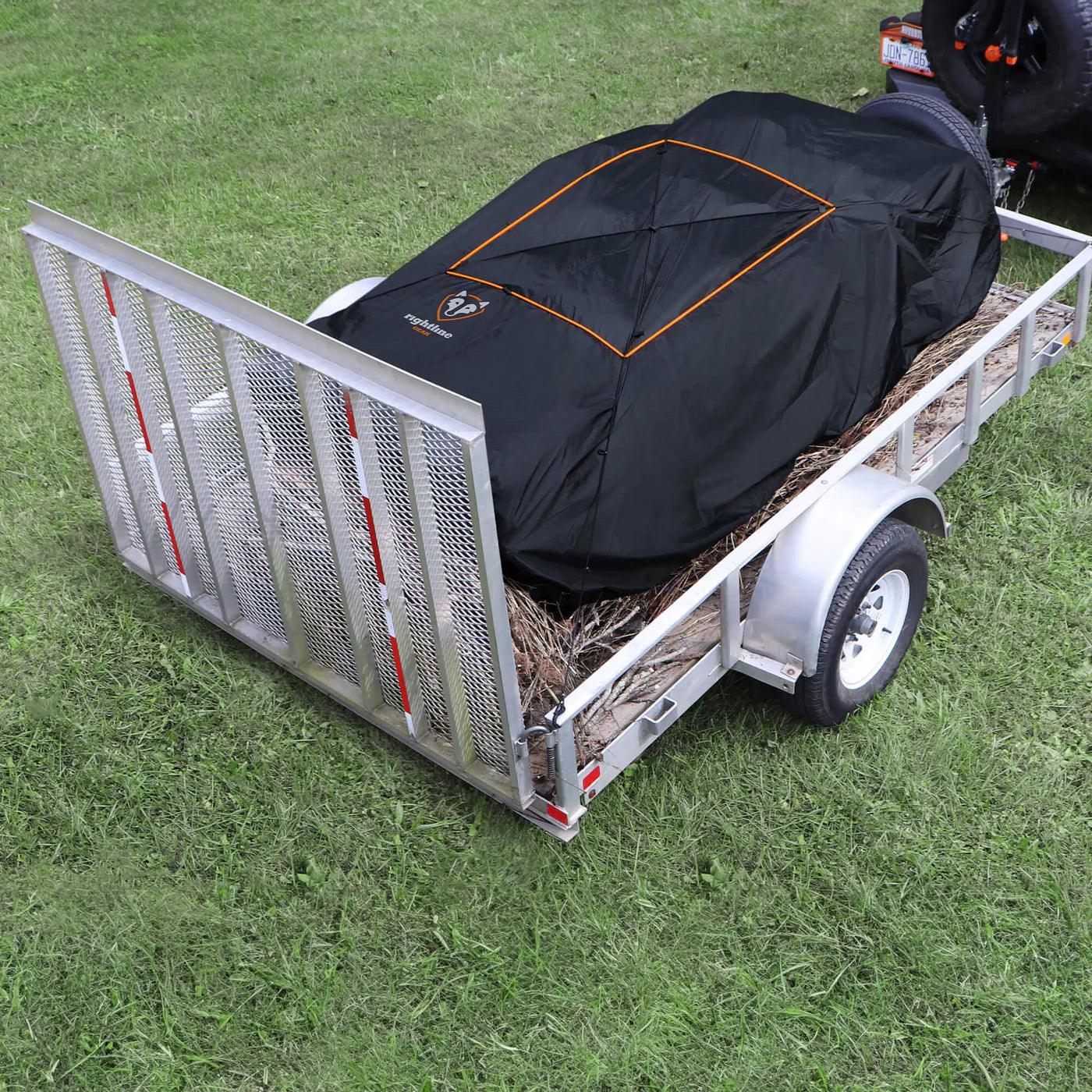 TRUCK BED CARGO NET WITH BUILT-IN TARP