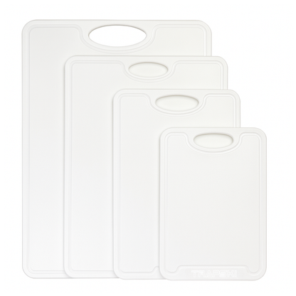 TRAPSKI Premium 1/2 Inch Thick HDPE Cutting Boards | Food-Grade Kitchen Prep Surface | Juice Grooves | Made in the USA