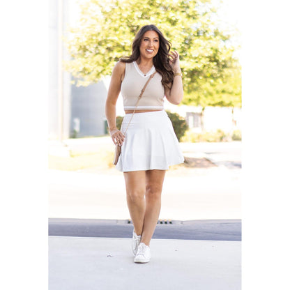 The Wendy - White Skort *