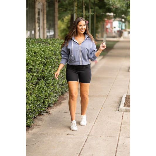 Taylor - Fold Over Biker Shorts