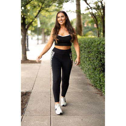 Gianna - Leopard Panel Sculpting Leggings*