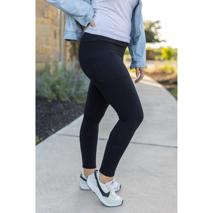 BLACK FULL-LENGTH Leggings with POCKET