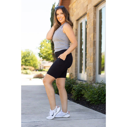 Bree - Black Biker 7-inch Shorts