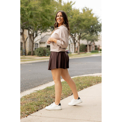 Britt - Brown Skort