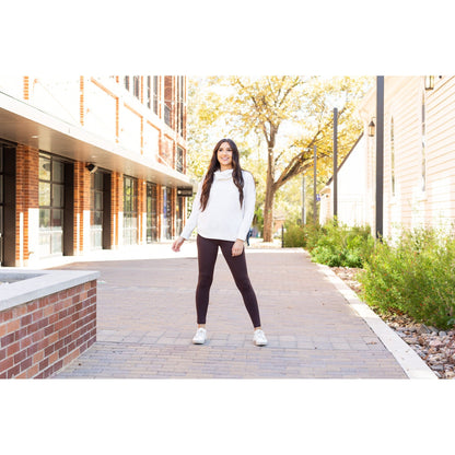 Becca - BROWN Crossover Full Length Leggings with Pockets
