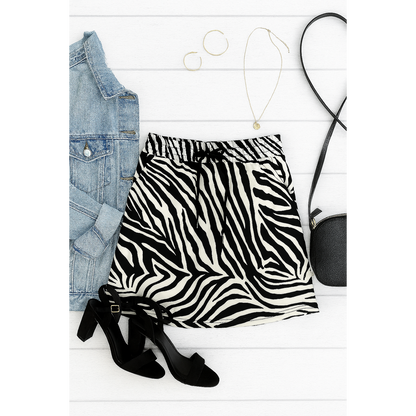 Zoe - Zebra Print Jogger Skirt