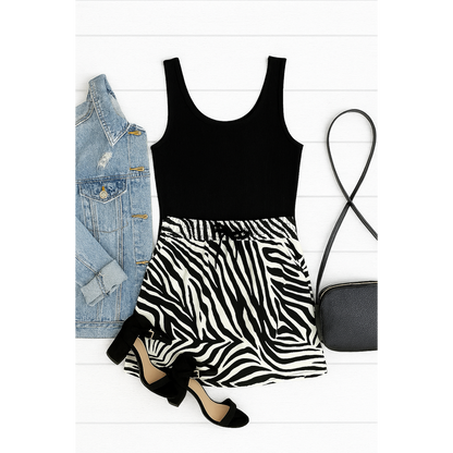Zoe - Zebra Print Jogger Skirt