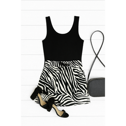 Zoe - Zebra Print Jogger Skirt
