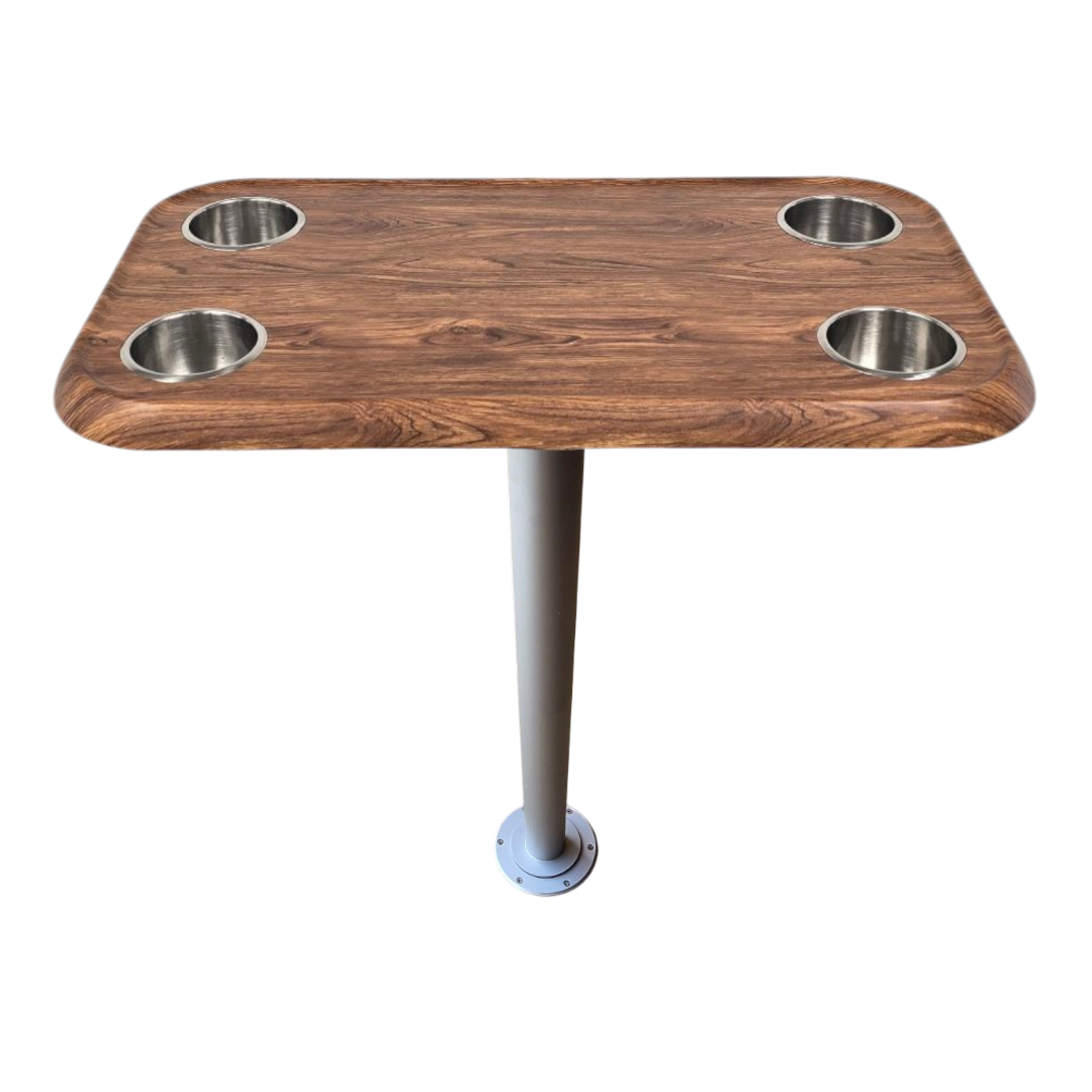 RV Side Tables | RV End Tables - Table Set - 6" Floor Plate System, Cocktail Design (6 colors)