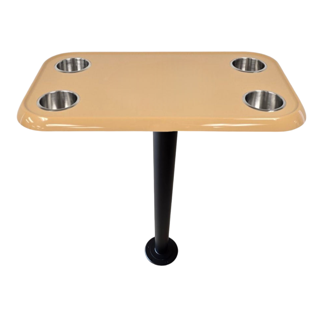 RV Side Tables | RV End Tables - Table Set - 6" Floor Plate System, Cocktail Design (6 colors)