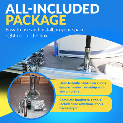 Breezelock™ Dock & Boat Flag/Umbrella Stand - Stainless Steel Umbrella Stand