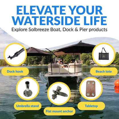 Breezelock™ Dock & Boat Flag/Umbrella Stand - Stainless Steel Umbrella Stand