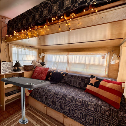 RV Side Tables | RV End Tables - Table Set - 6" Floor Plate System, Cocktail Design (6 colors)