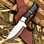 Handcrafted Stainless Steel Outdoor Knife with Black Resin Handle | JW SteelCrafts