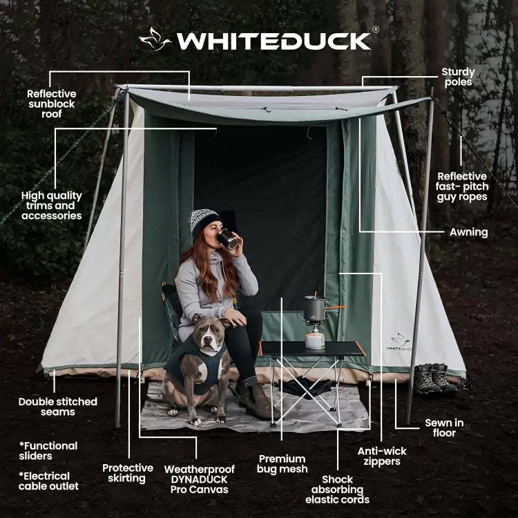 USED - 7'x9' Prota Canvas Cabin Tent, Deluxe