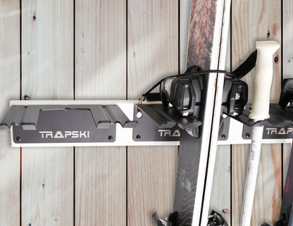 Garage Wall Rack Organizer for Yard Tools, Gear & Equipment, Skis or Snowboard by Bindings