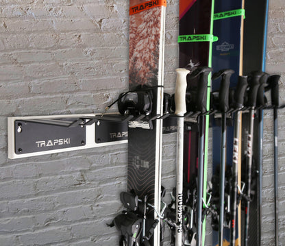 Garage Wall Rack Organizer for Yard Tools, Gear & Equipment, Skis or Snowboard by Bindings