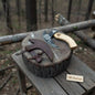Viking Rune Engraved Bearded Axe Pizza Cutter — Carbon Steel Blade, Ash Wood Handle