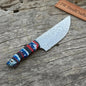 Custom Skinner Knife – Handmade Hunting Blade with Patriot Resin Handle