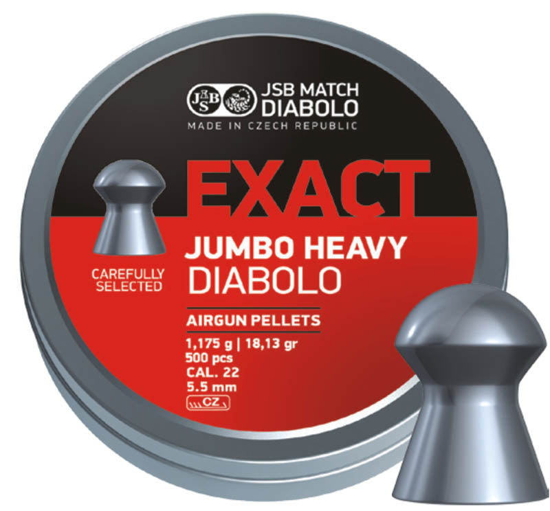 JSB JUMBO HEAVY .22, 18.13 Grains, DOMED - 500 ct - Vanguard Outdoors