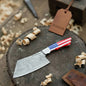 Ko Bunka Damascus Knife Reverse Tanto USA Flag Handle