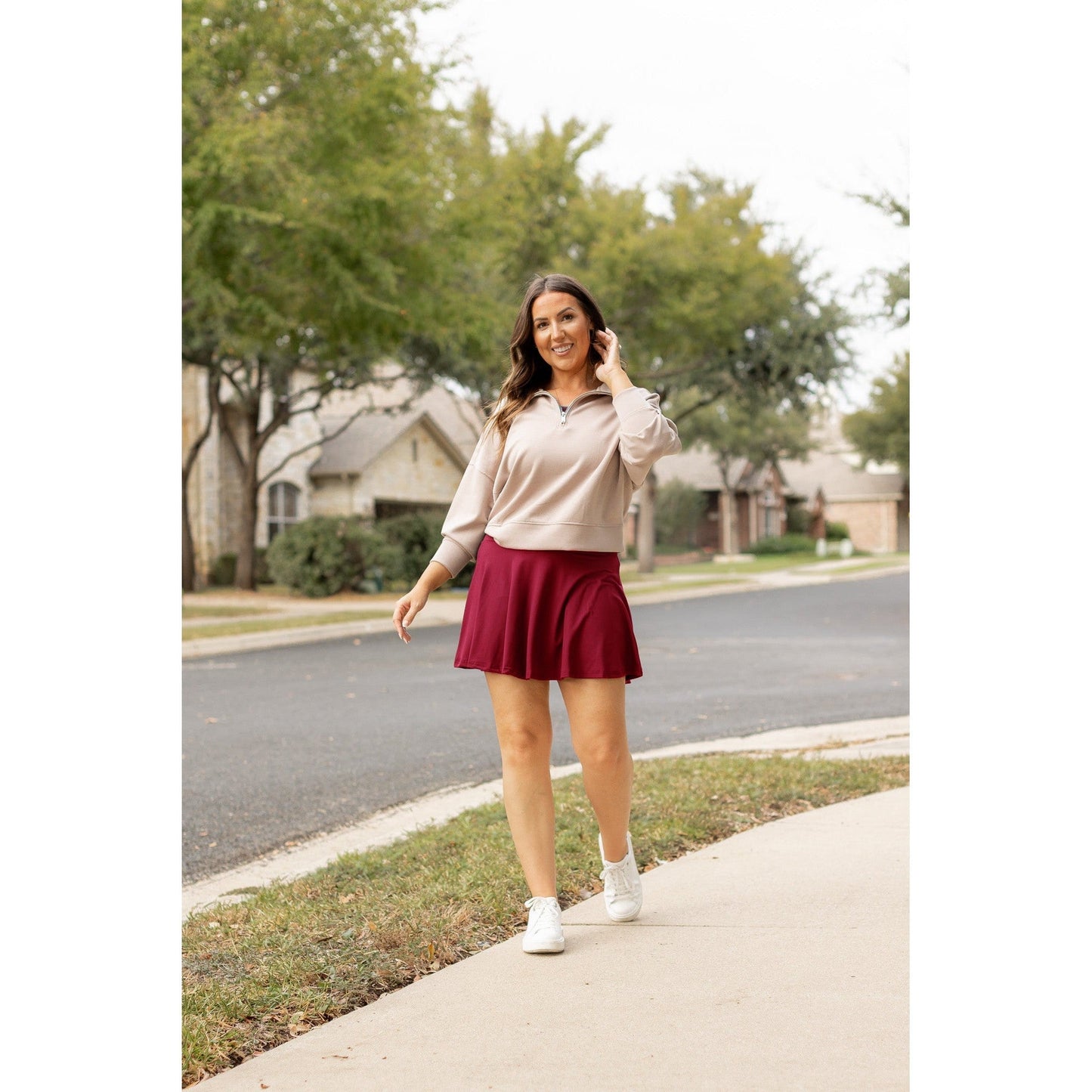 Rosie - Deep Red Skort
