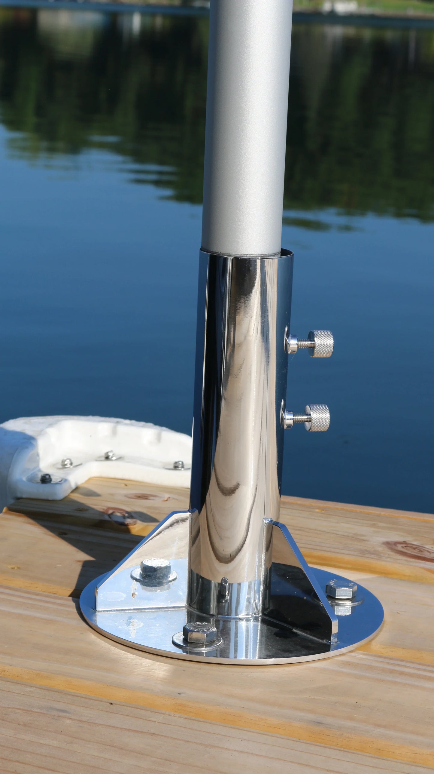 Breezelock™ Dock & Boat Flag/Umbrella Stand - Stainless Steel Umbrella Stand