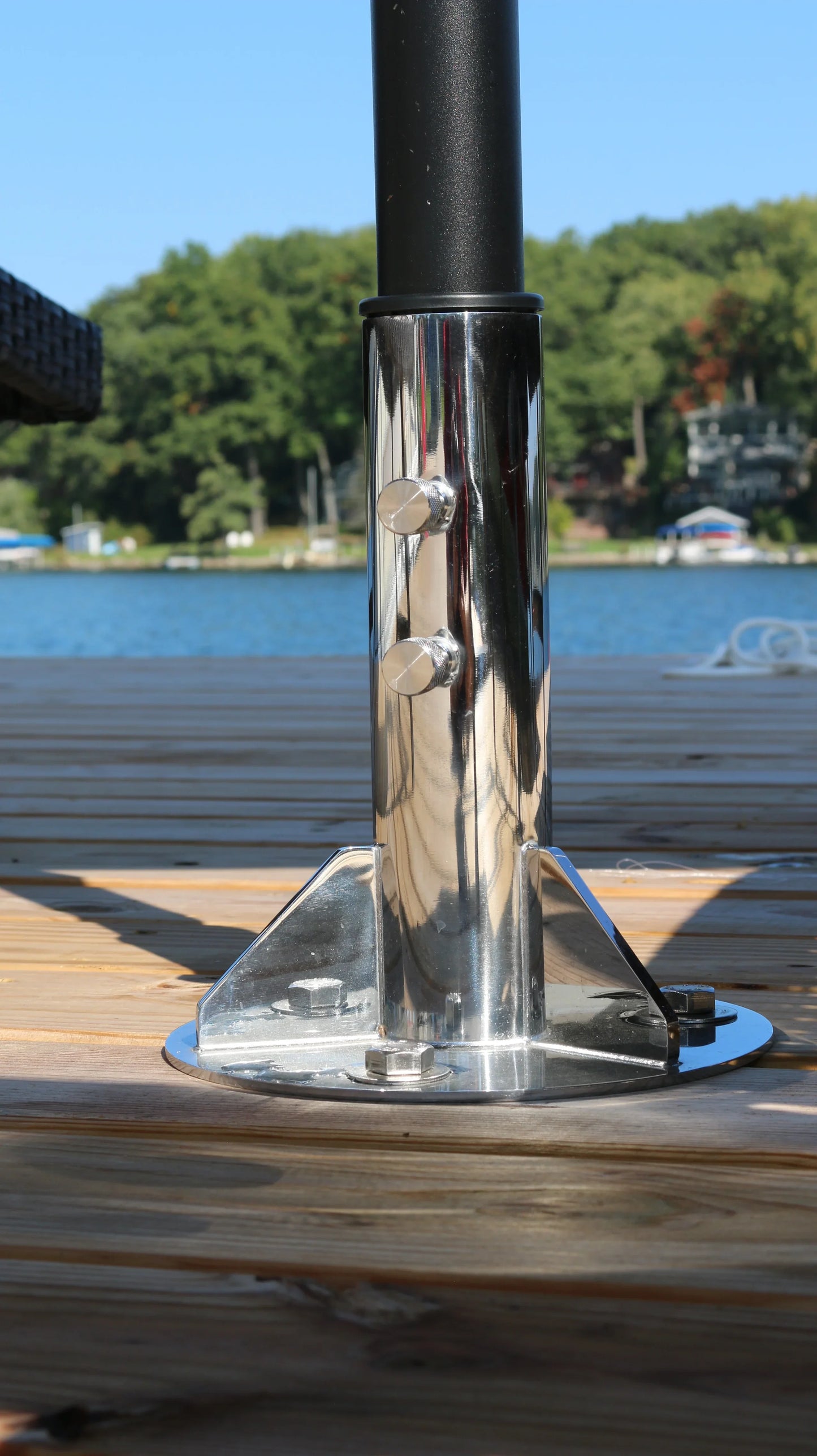 Breezelock™ Dock & Boat Flag/Umbrella Stand - Stainless Steel Umbrella Stand
