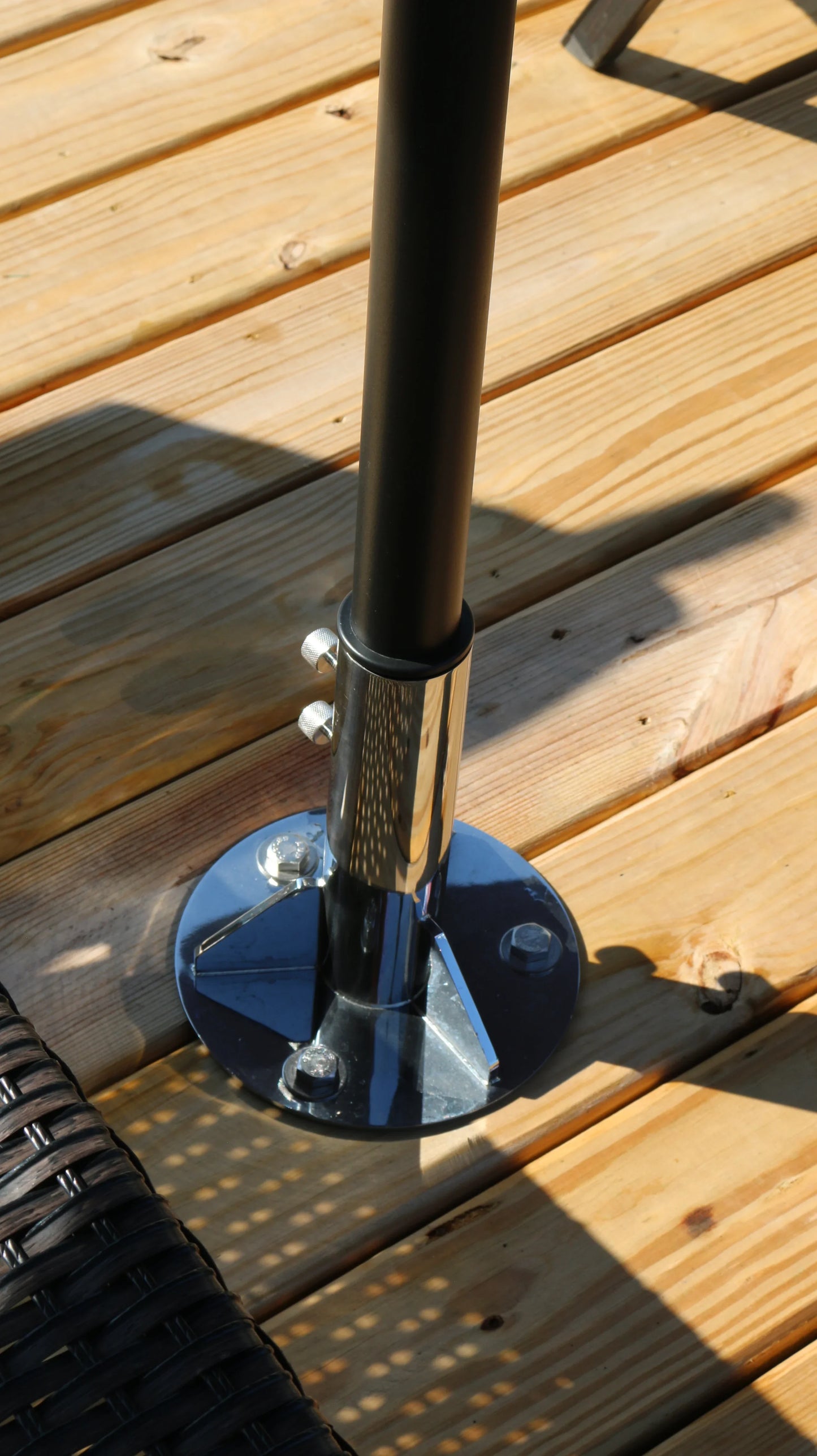 Breezelock™ Dock & Boat Flag/Umbrella Stand - Stainless Steel Umbrella Stand