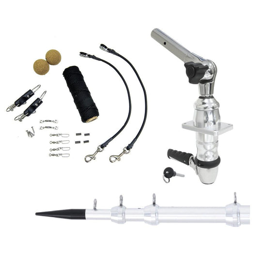 Tigress XD Top Mount System - 15 - Silver Outriggers Elite Rigging Kit